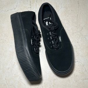All Black Platform Vans